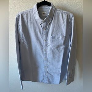Penny Stock The Penny Oxford Men's Blue Striped Shirt size Medium